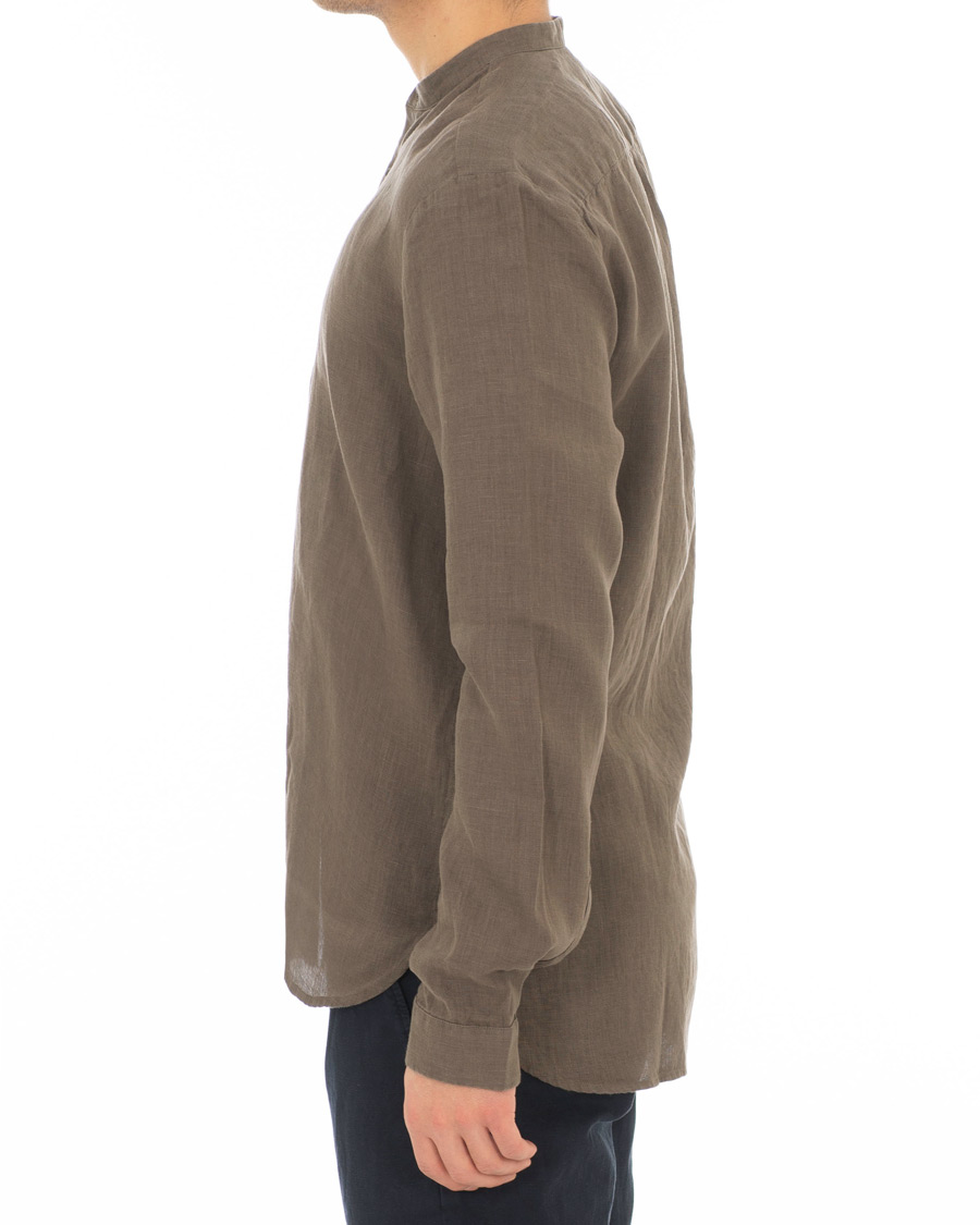 Herre | Skjorter | HUGO | Edyson Grandad Collar Shirt Medium Brown