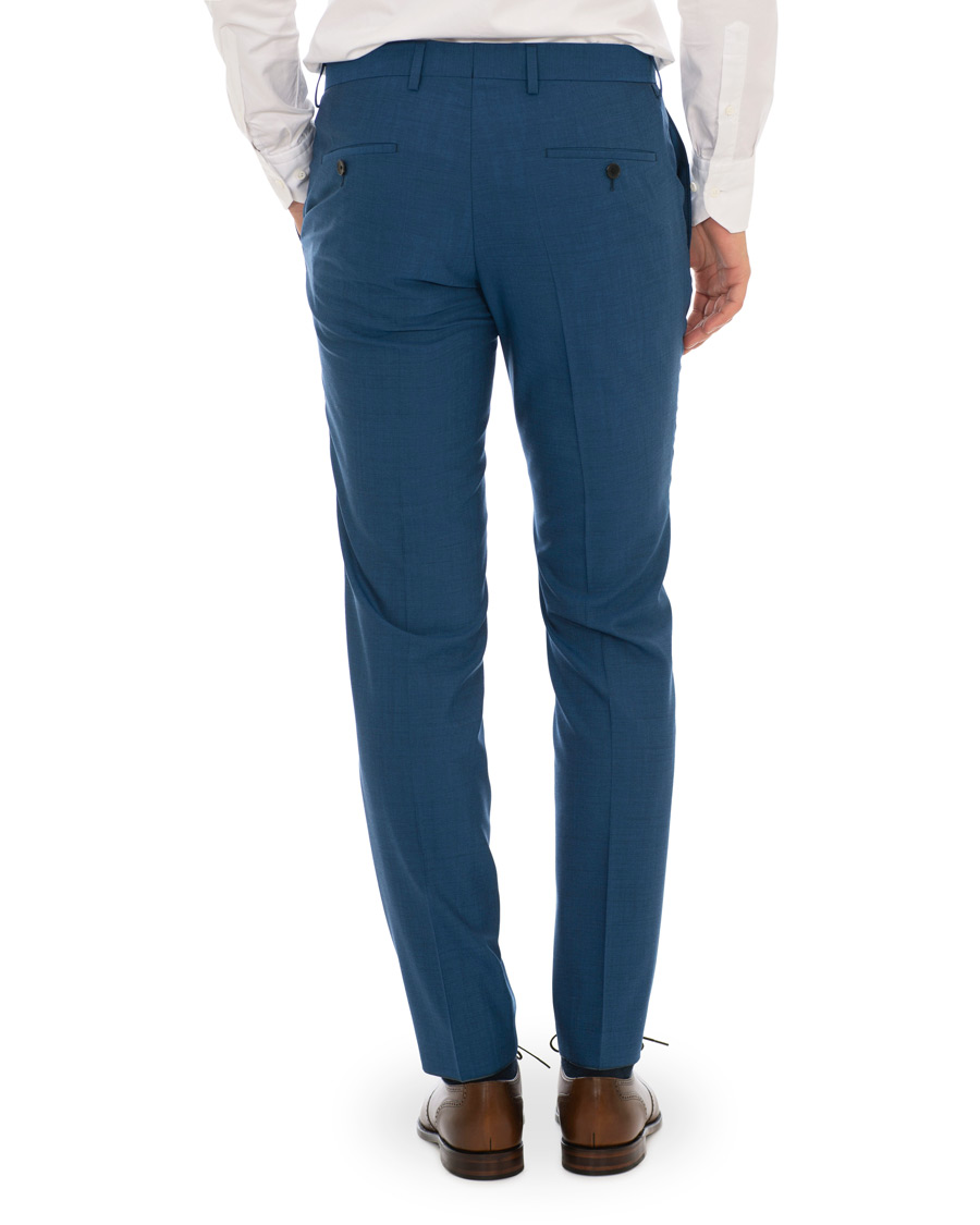 Herre | Dresser | BOSS BLACK | BOSS Huge/Genius Stretch Wool Suit Blue