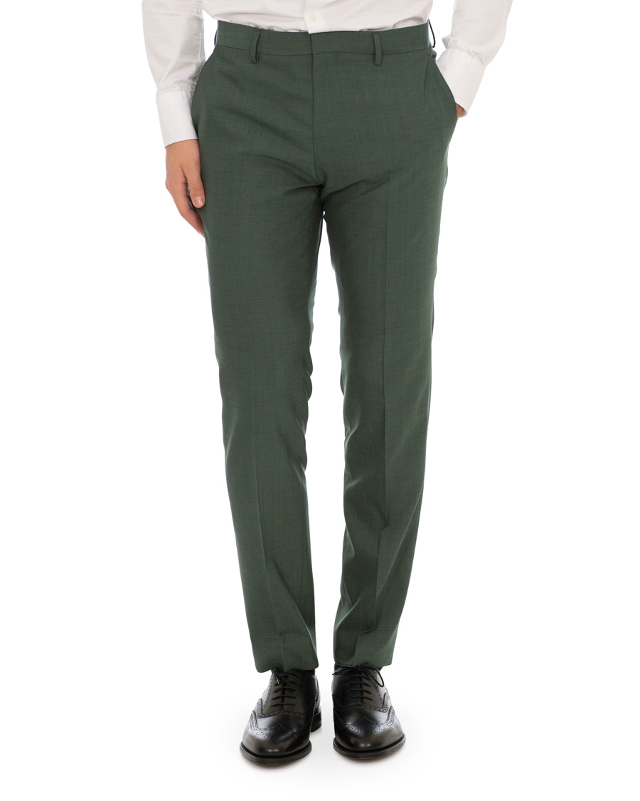 Herre | Dresser | BOSS BLACK | BOSS Huge/Genius Stretch Wool Suit Green