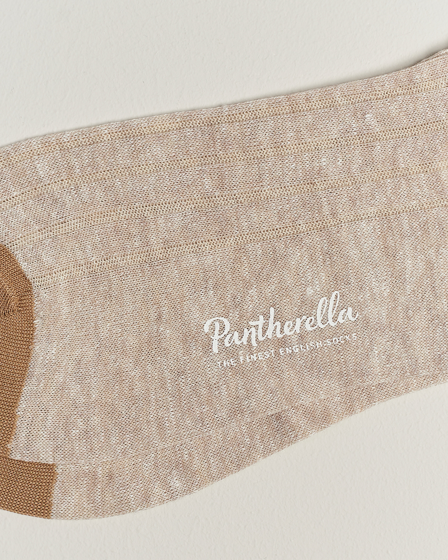 Herre | Pantherella | Pantherella | Hamada Linen/Cotton/Nylon Sock Beige