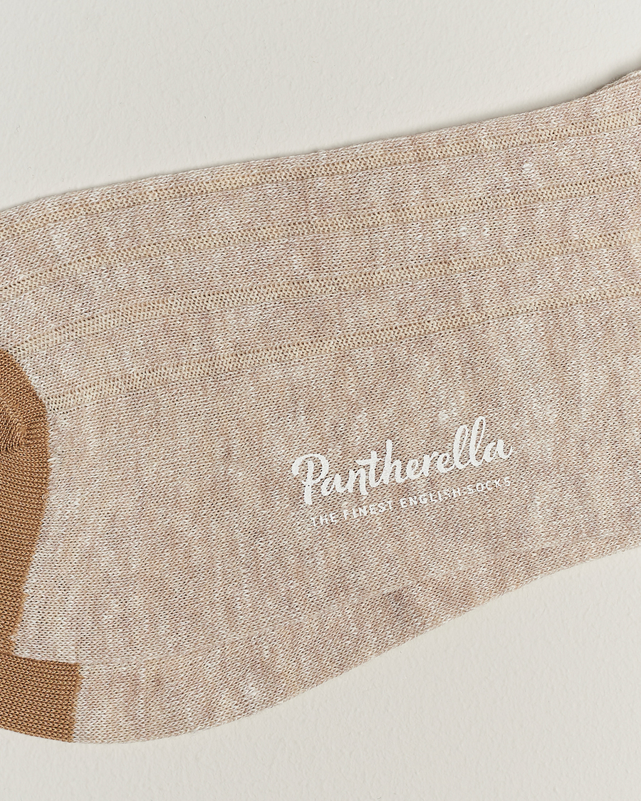 Herre | Avdelinger | Pantherella | Hamada Linen/Cotton/Nylon Sock Beige