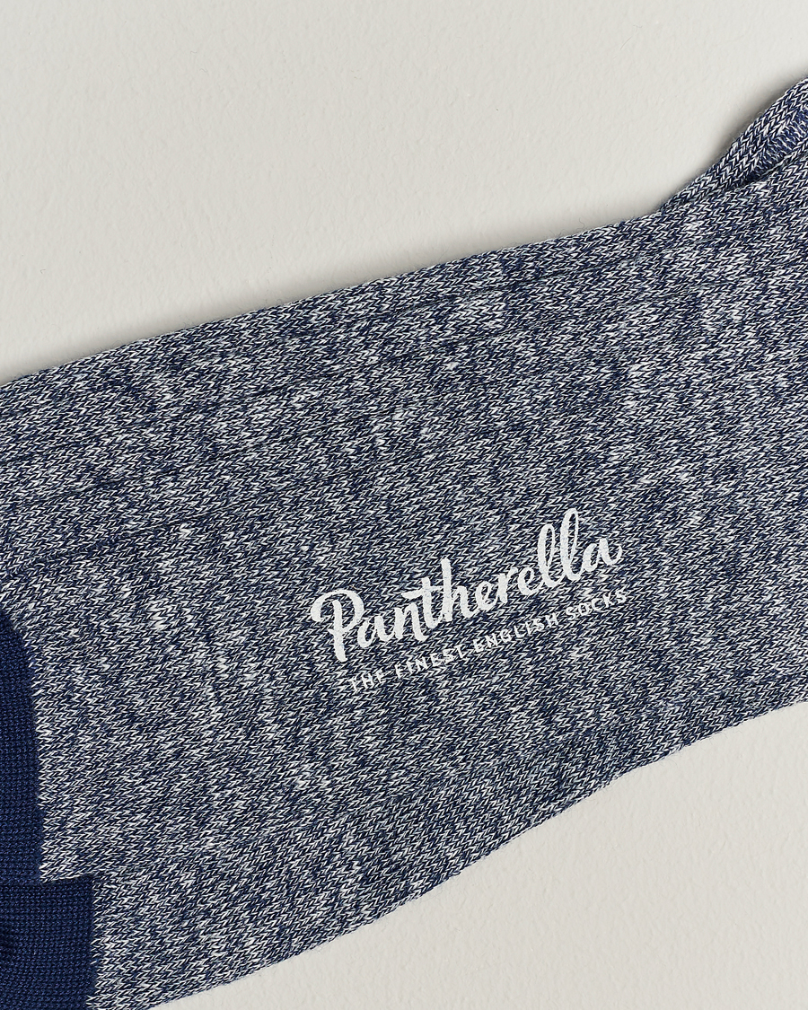 Herre | Best of British | Pantherella | Hamada Linen/Cotton/Nylon Sock Indigo