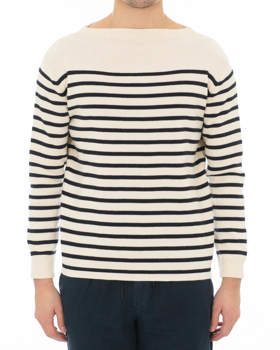 Herre | Gensere | Andersen-Andersen | Marine Stripe Off White/Navy Blue