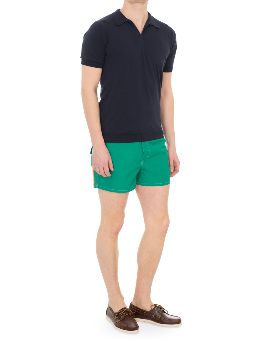 Herre | Badeshorts | Sundek | Rainbow Mid Length Swim Shorts  Emerald Green