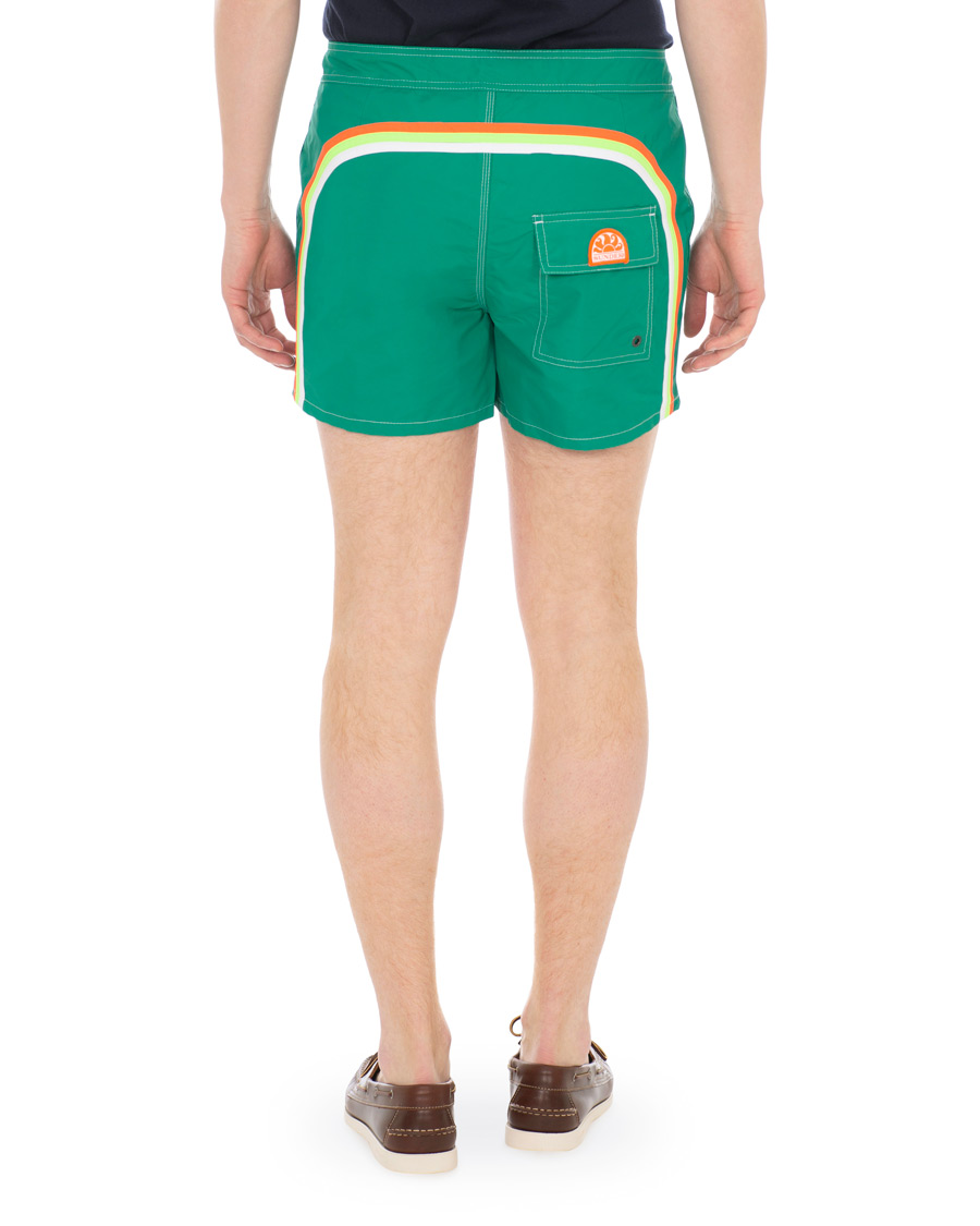 Herre | Badeshorts | Sundek | Rainbow Mid Length Swim Shorts  Emerald Green