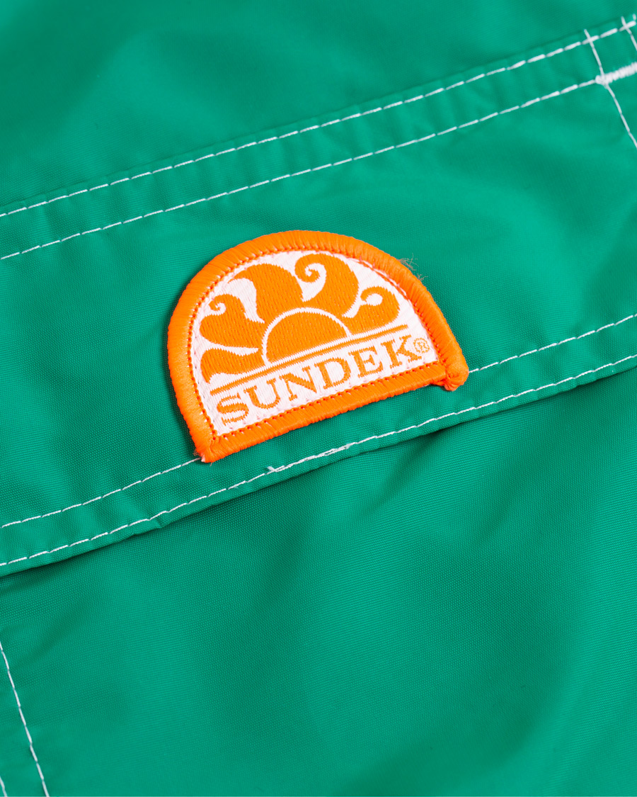 Herre | Badeshorts | Sundek | Rainbow Mid Length Swim Shorts  Emerald Green