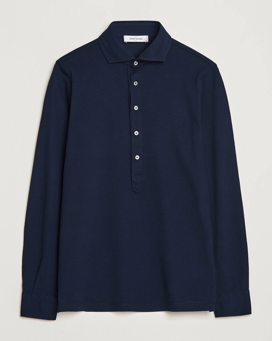 Herre | Skjorter | Gran Sasso | Popover Shirt Navy