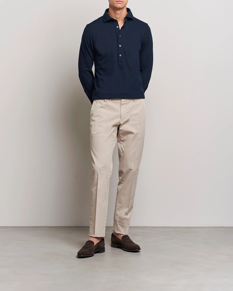 Herre | Skjorter | Gran Sasso | Popover Shirt Navy