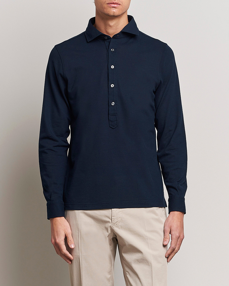 Herre | Italian Department | Gran Sasso | Popover Shirt Navy