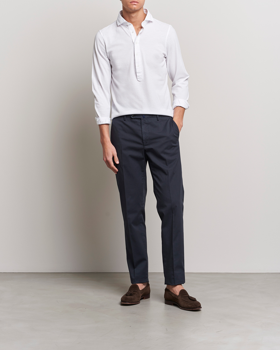 Herre | Skjorter | Gran Sasso | Popover Shirt White