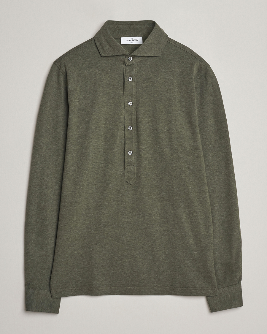 Herre | Skjorter | Gran Sasso | Popover Shirt Olive