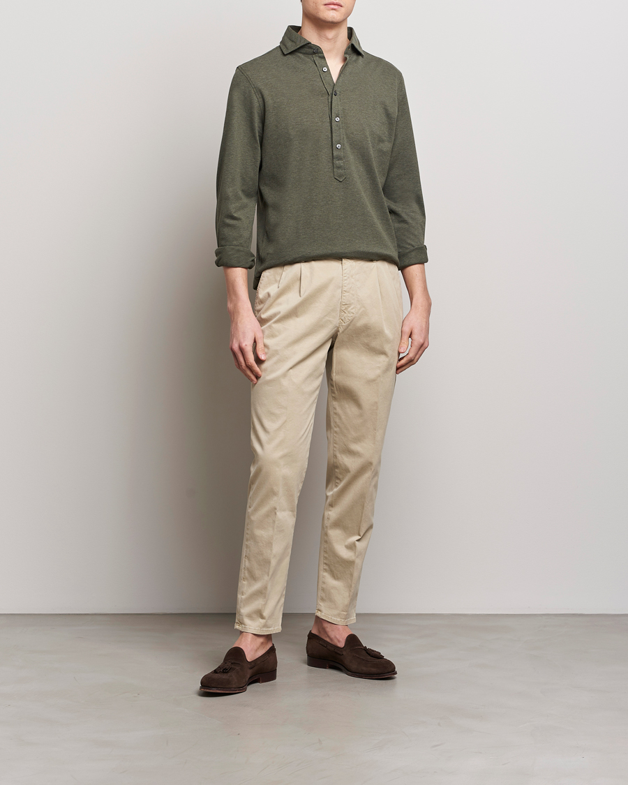 Herre | Skjorter | Gran Sasso | Popover Shirt Olive