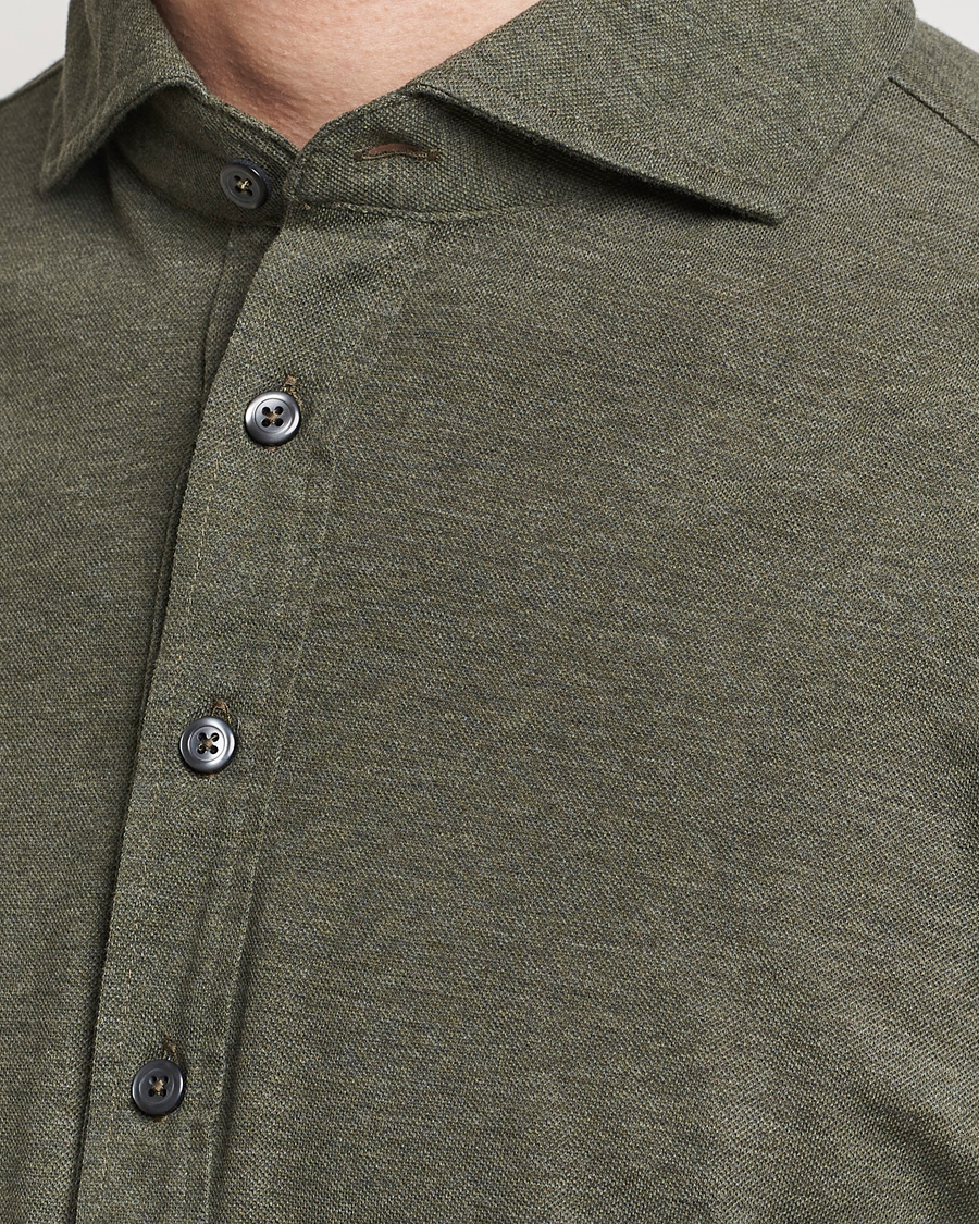 Herre | Skjorter | Gran Sasso | Popover Shirt Olive