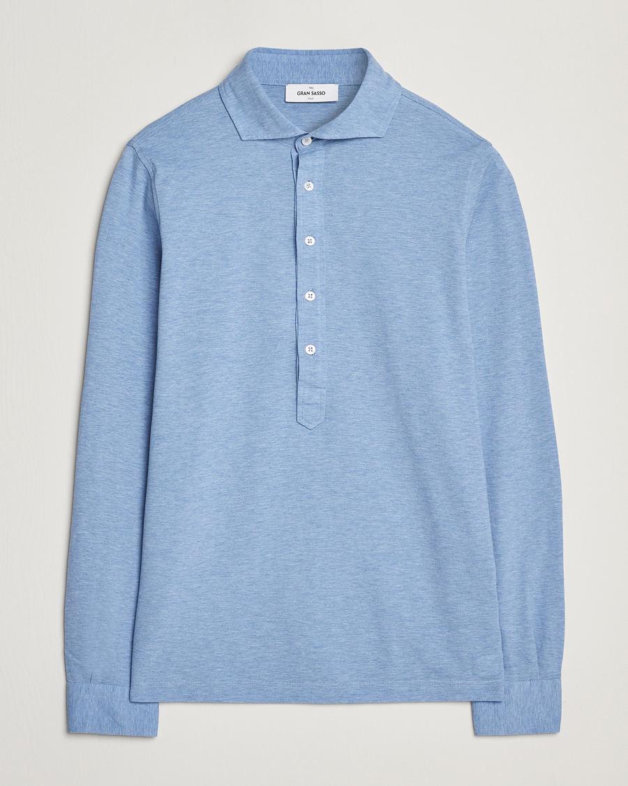 Herre | Skjorter | Gran Sasso | Popover Shirt Light Blue