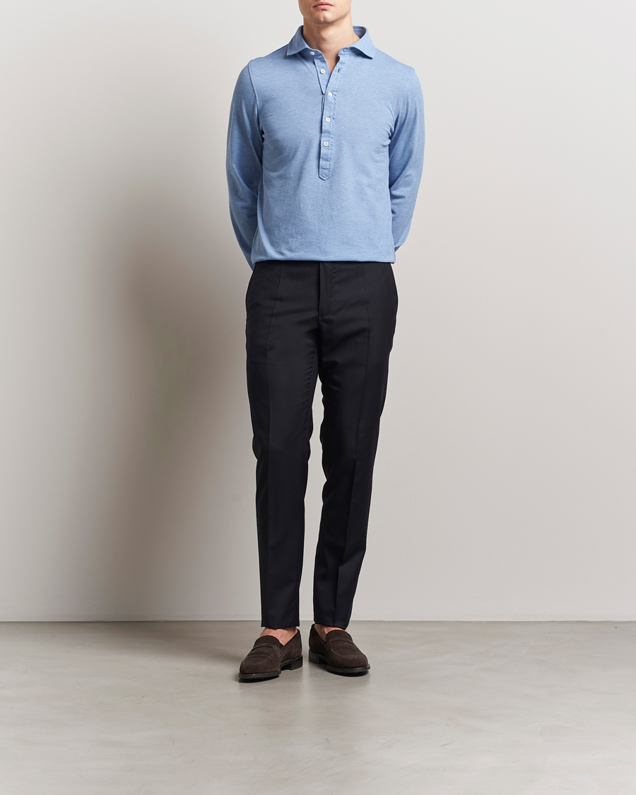 Herre | Skjorter | Gran Sasso | Popover Shirt Light Blue