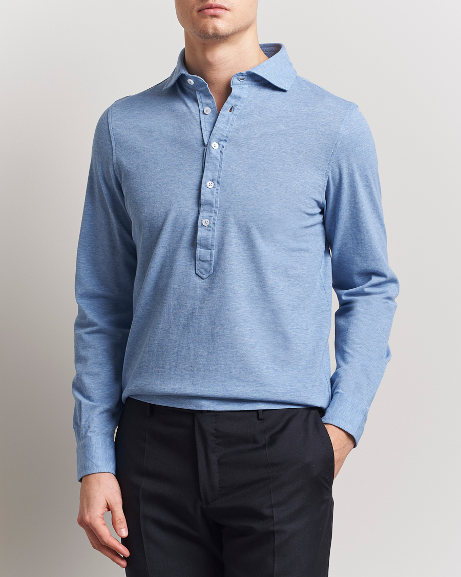 Herre | Skjorter | Gran Sasso | Popover Shirt Light Blue