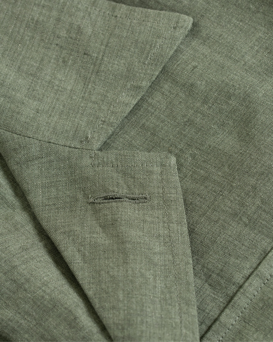 Herre | Skjorter | Gran Sasso | Safari Linen Jacket Green