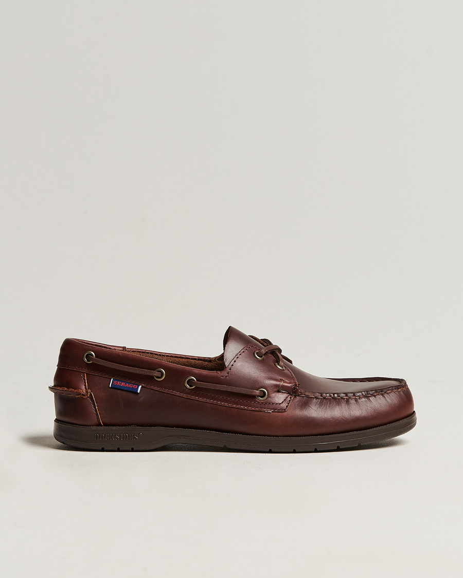 Herre | Seilersko | Sebago | Endeavor Oiled Leather Boat Shoe Brown
