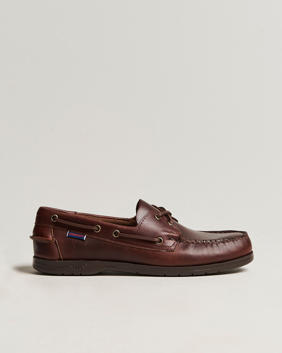Herre | Seilersko | Sebago | Endeavor Oiled Leather Boat Shoe Brown