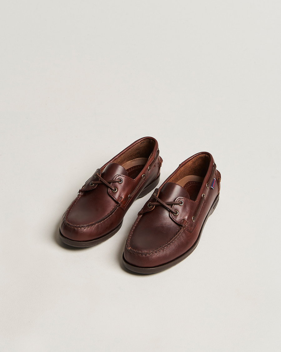 Herre | Preppy Authentic | Sebago | Endeavor Oiled Leather Boat Shoe Brown