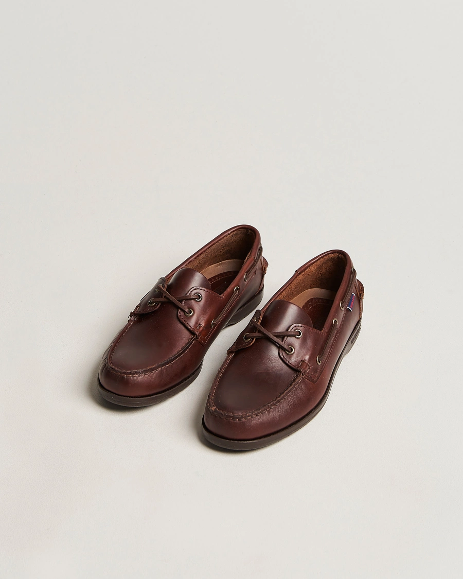 Herre | The Classics of Tomorrow | Sebago | Endeavor Oiled Leather Boat Shoe Brown