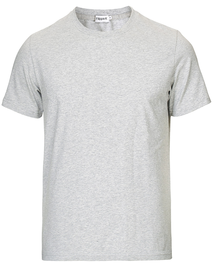 Herre | T-Shirts | Filippa K | Soft Lycra Tee Light Grey Melange