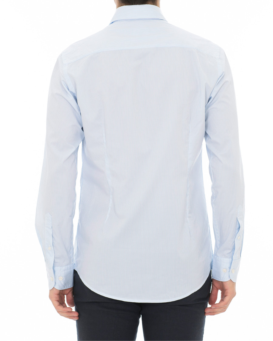Herre | Skjorter | Eton | Slim Fit Lightweight Stripe Extreme Cutaway Blue