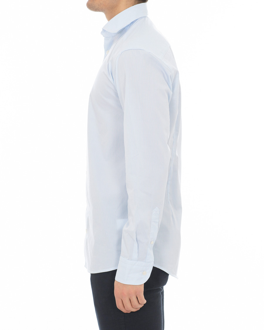 Herre | Skjorter | Eton | Slim Fit Lightweight Stripe Extreme Cutaway Blue