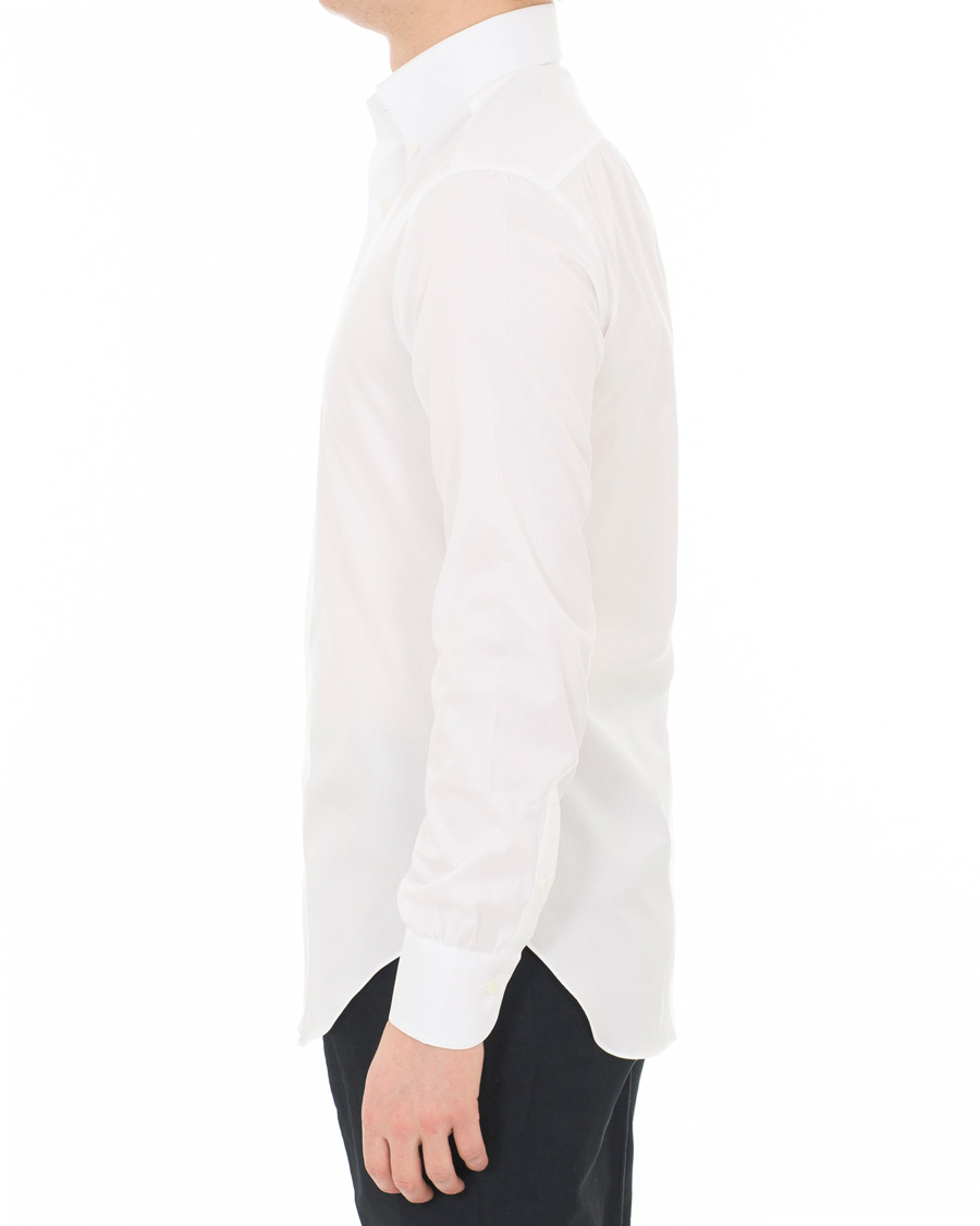 Herre | Skjorter | Berg&Berg | Frithof Handmade Button Down Cotton Shirt White