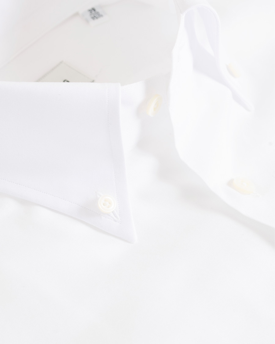 Herre | Skjorter | Berg&Berg | Frithof Handmade Button Down Cotton Shirt White