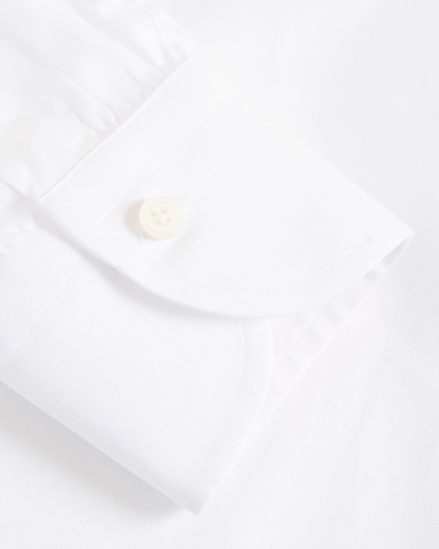 Herre | Skjorter | Berg&Berg | Frithof Handmade Button Down Cotton Shirt White