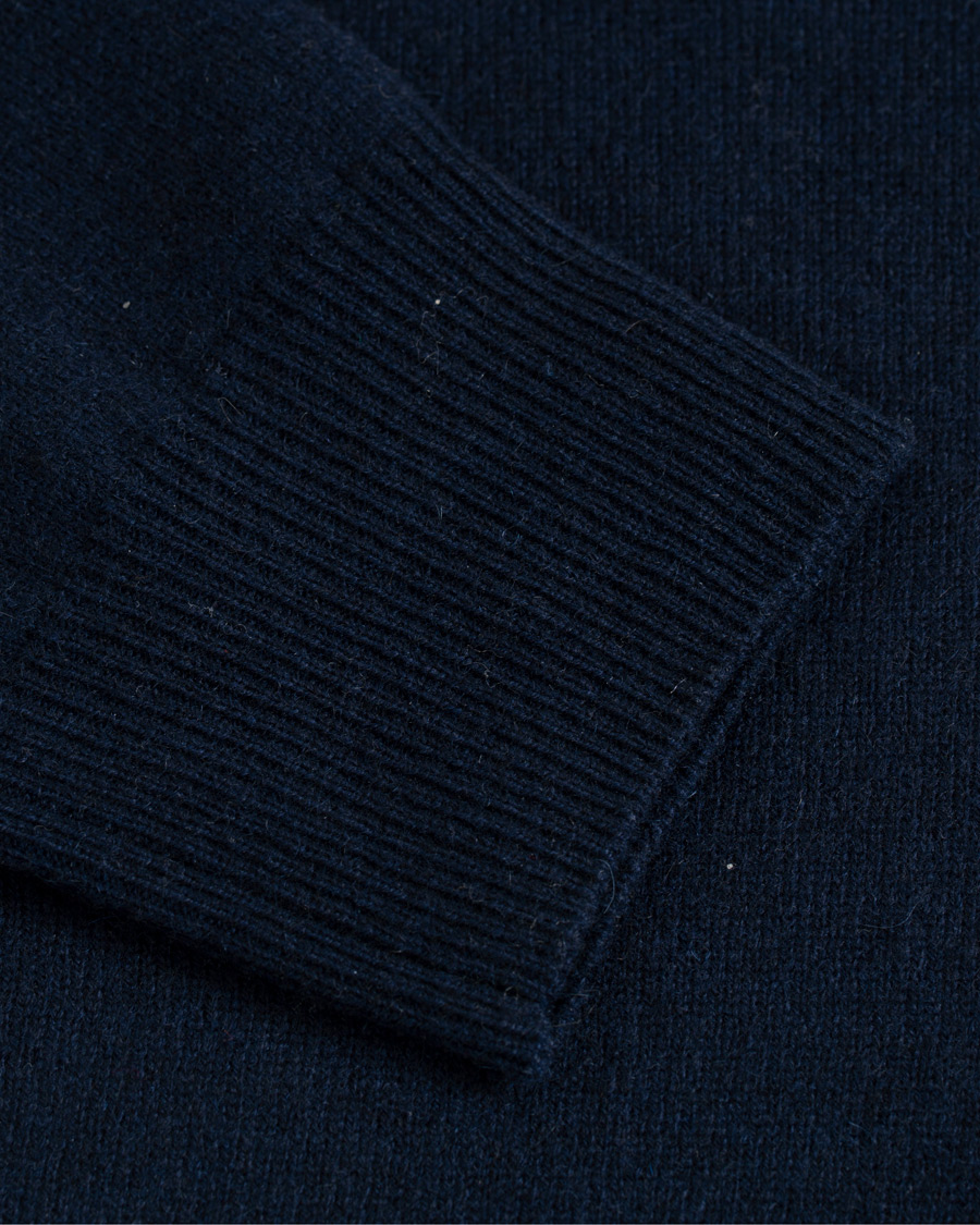 Herre | Gensere | Soft Goat | Cashmere Half Zip Navy