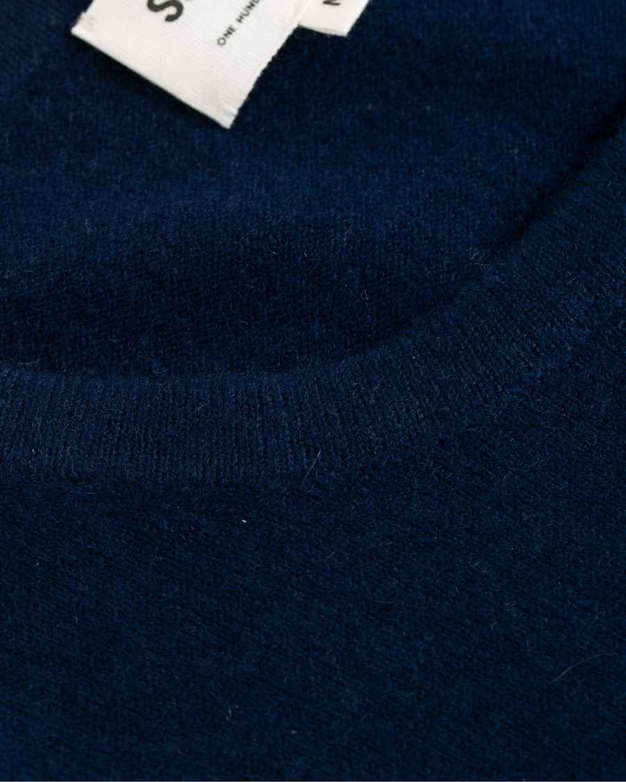 Herre | T-Shirts | Soft Goat | Cashmere T-shirt Navy