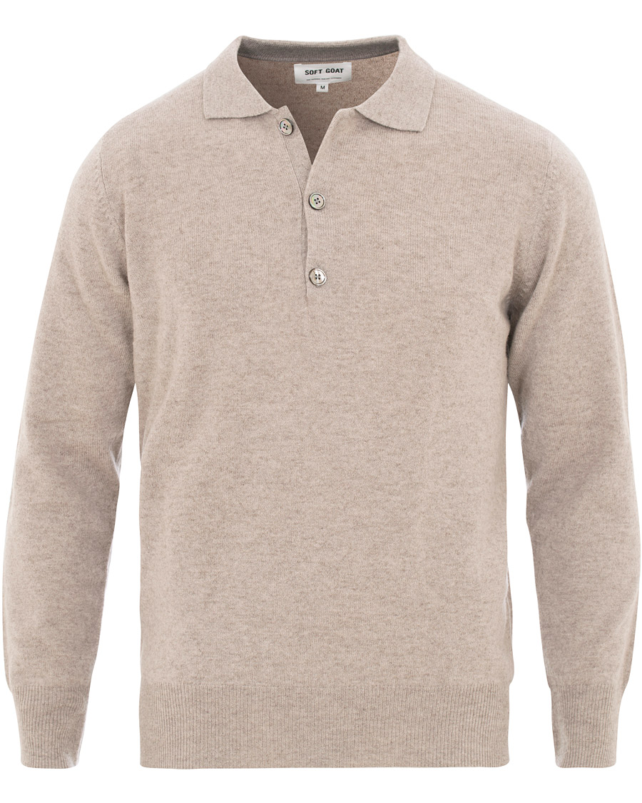 Herre | Gensere | Soft Goat | Cashmere Collar Sweater Light Taupe