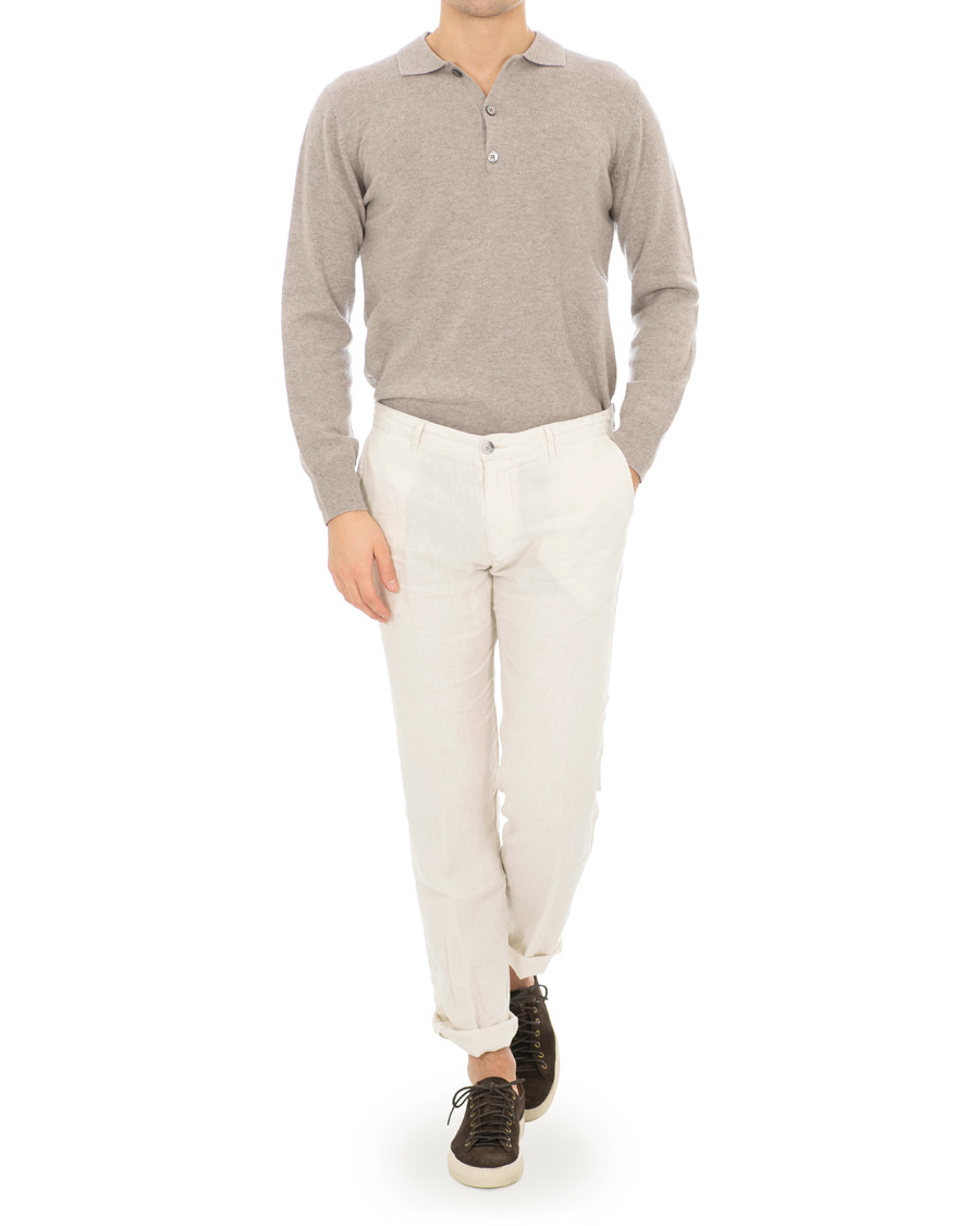 Herre | Gensere | Soft Goat | Cashmere Collar Sweater Light Taupe