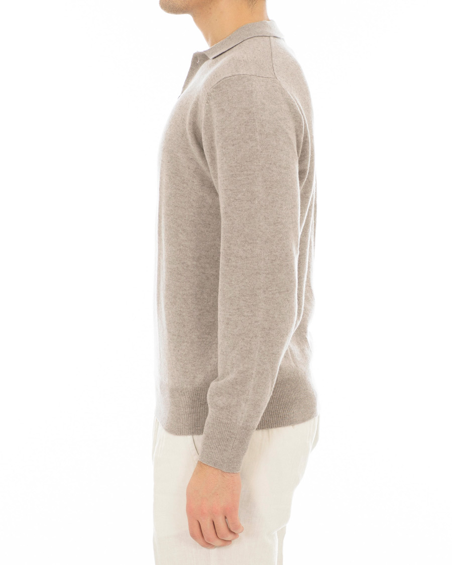 Herre | Gensere | Soft Goat | Cashmere Collar Sweater Light Taupe