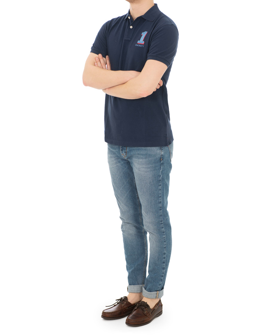 Herre | Pikéer | Hackett | Number Polo Navy