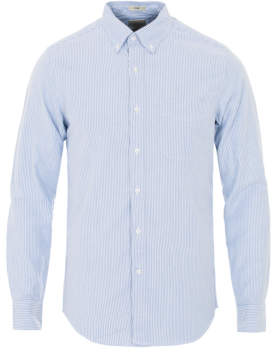 Herre | Skjorter | J.Crew | Slim Fit Stretch Oxford University Stripe Shirt Blue