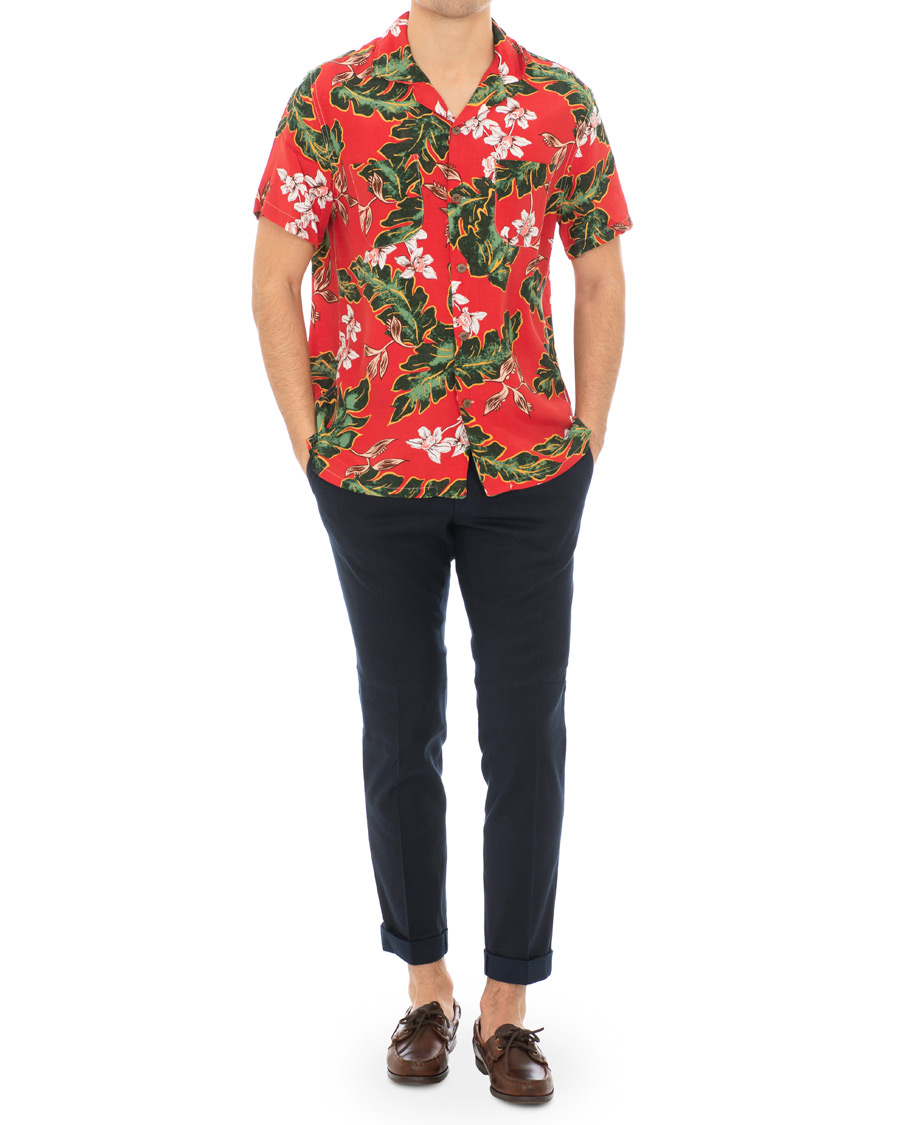 Herre | Skjorter | J.Crew | Rayon Camp Collar Short Sleeve Shirt Palma Floral Red