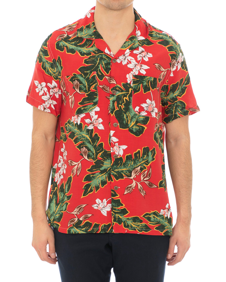 Herre | Skjorter | J.Crew | Rayon Camp Collar Short Sleeve Shirt Palma Floral Red