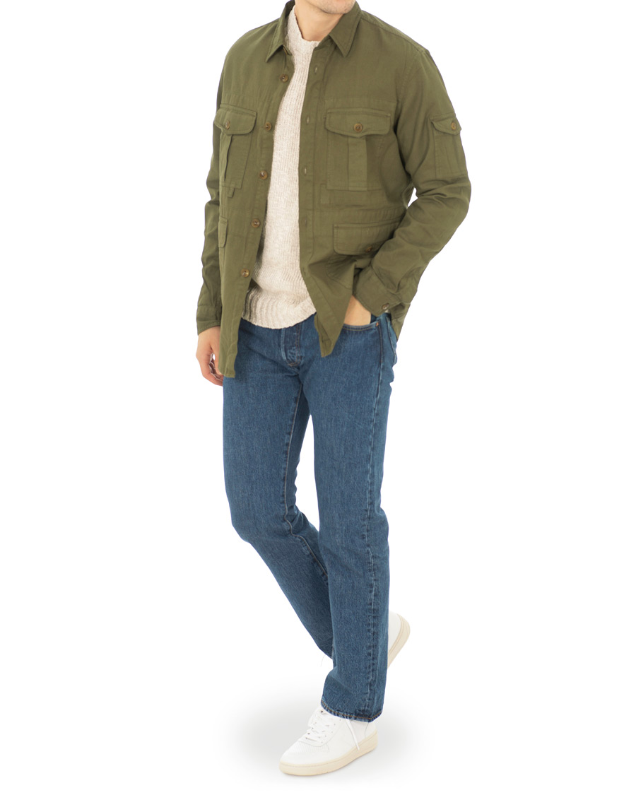 Herre | Skjorter | J.Crew | Wallace And Barnes Burma Cloth Fishing Shirt Jacket Frosty Olive