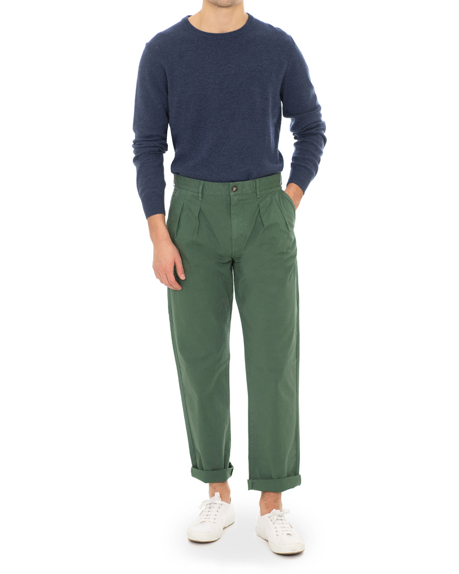 Herre | Bukser | J.Crew | Double Pleated Garment Dyed Canvas Chinos Cool Palm