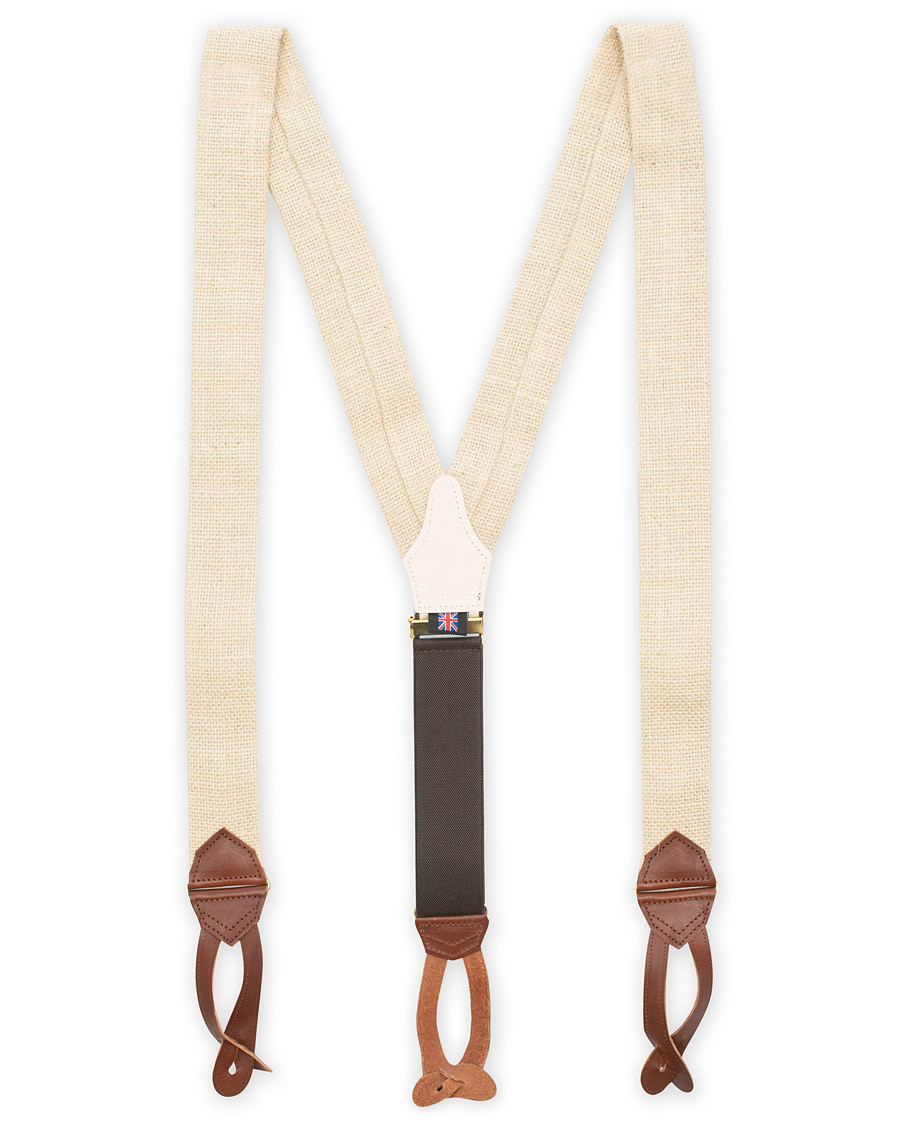Herre | Albert Thurston Hessian Braces 38mm Sand | Albert Thurston | Hessian Braces 38mm Sand