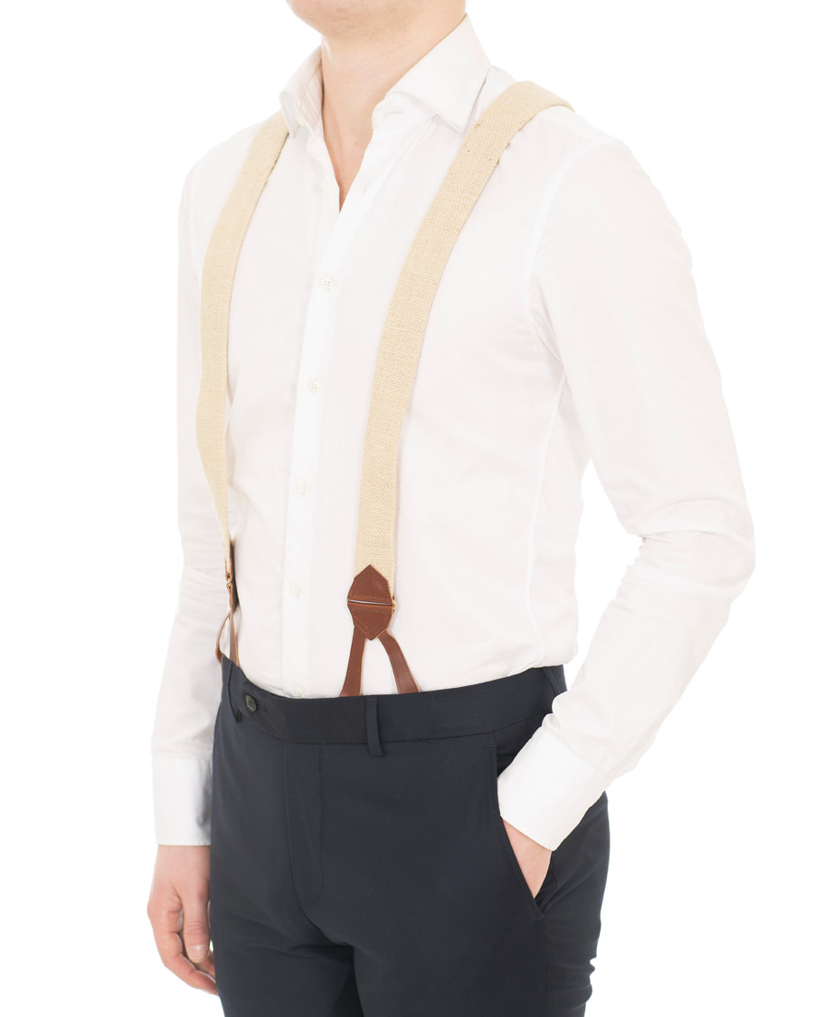 Herre | Albert Thurston Hessian Braces 38mm Sand | Albert Thurston | Hessian Braces 38mm Sand