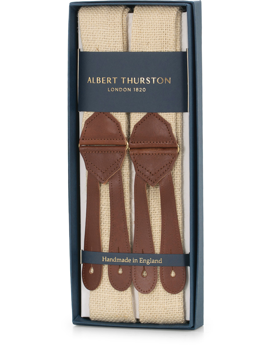 Herre | Albert Thurston Hessian Braces 38mm Sand | Albert Thurston | Hessian Braces 38mm Sand