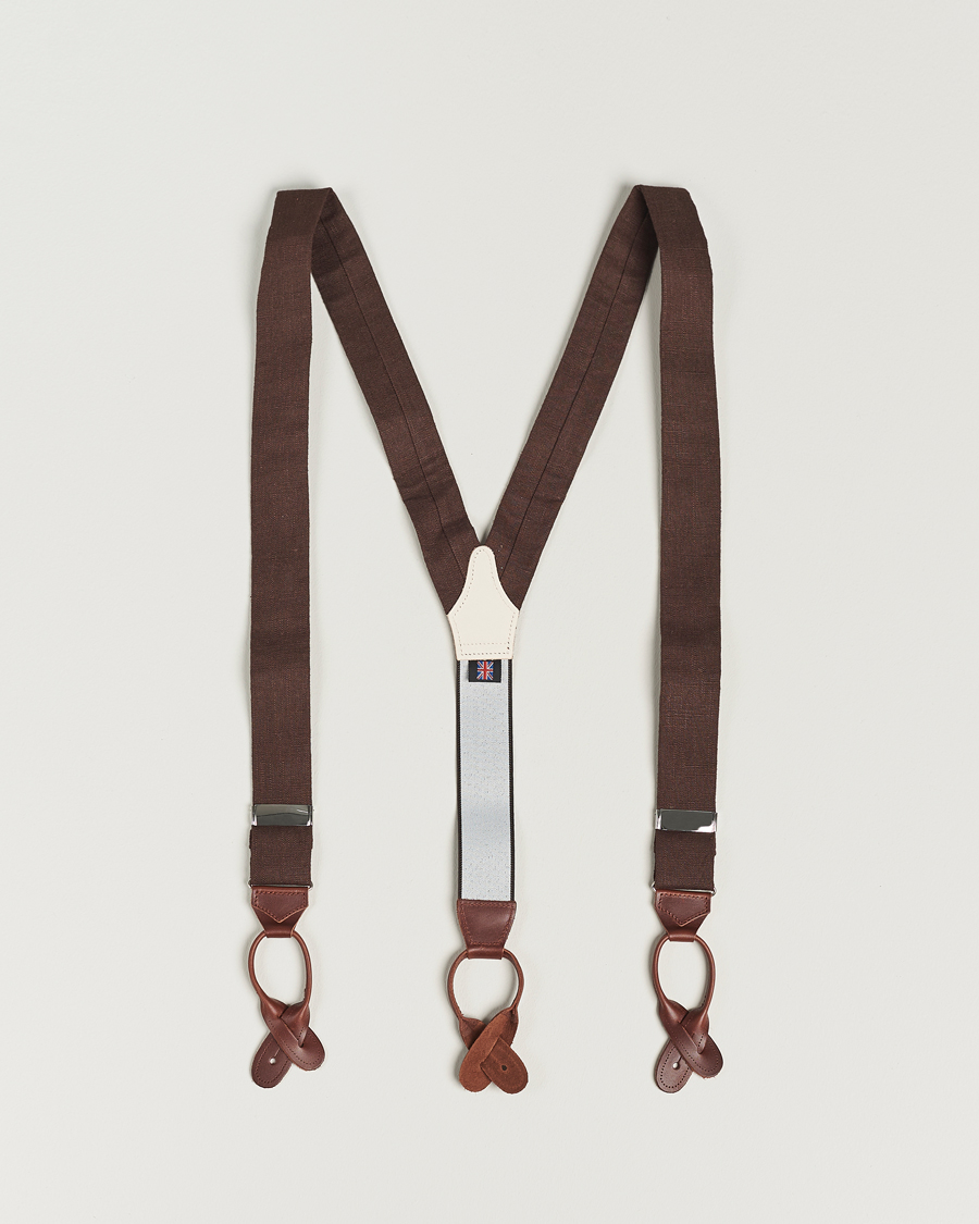 Herre | Bukseseler | Albert Thurston | Linen Braces 38mm Brown