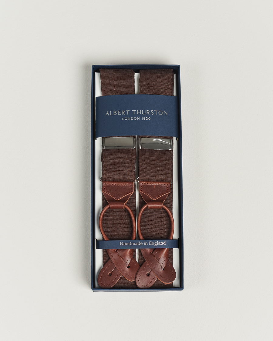 Herre | Bukseseler | Albert Thurston | Linen Braces 38mm Brown