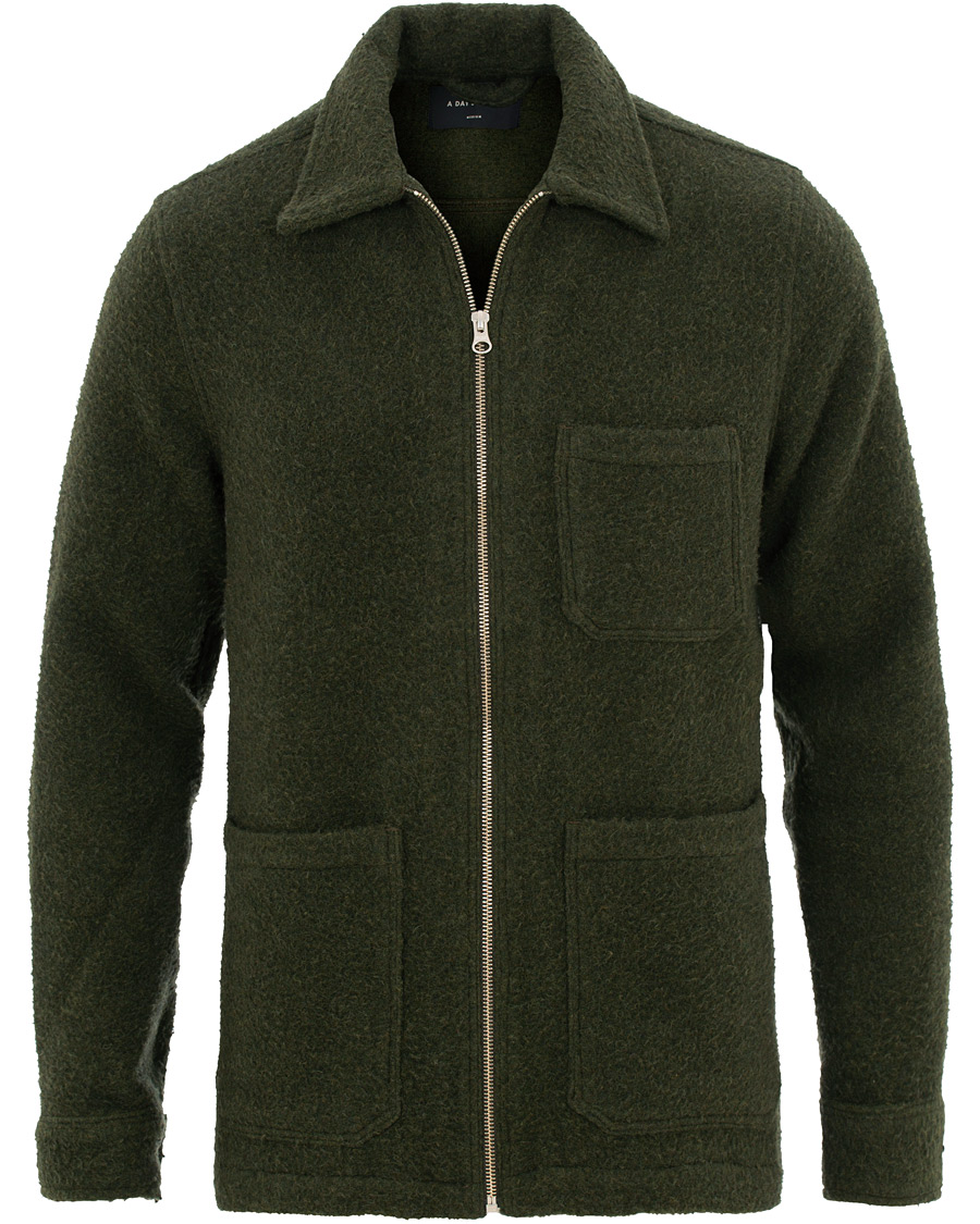 Herre | Jakker | A Day's March | Zip Up Teddy Olive