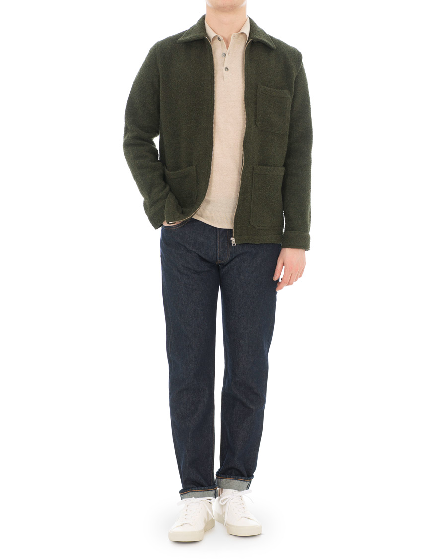 Herre | Jakker | A Day's March | Zip Up Teddy Olive