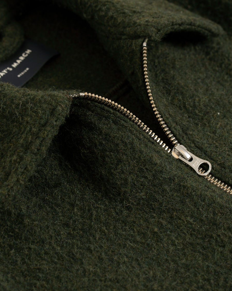 Herre | Jakker | A Day's March | Zip Up Teddy Olive